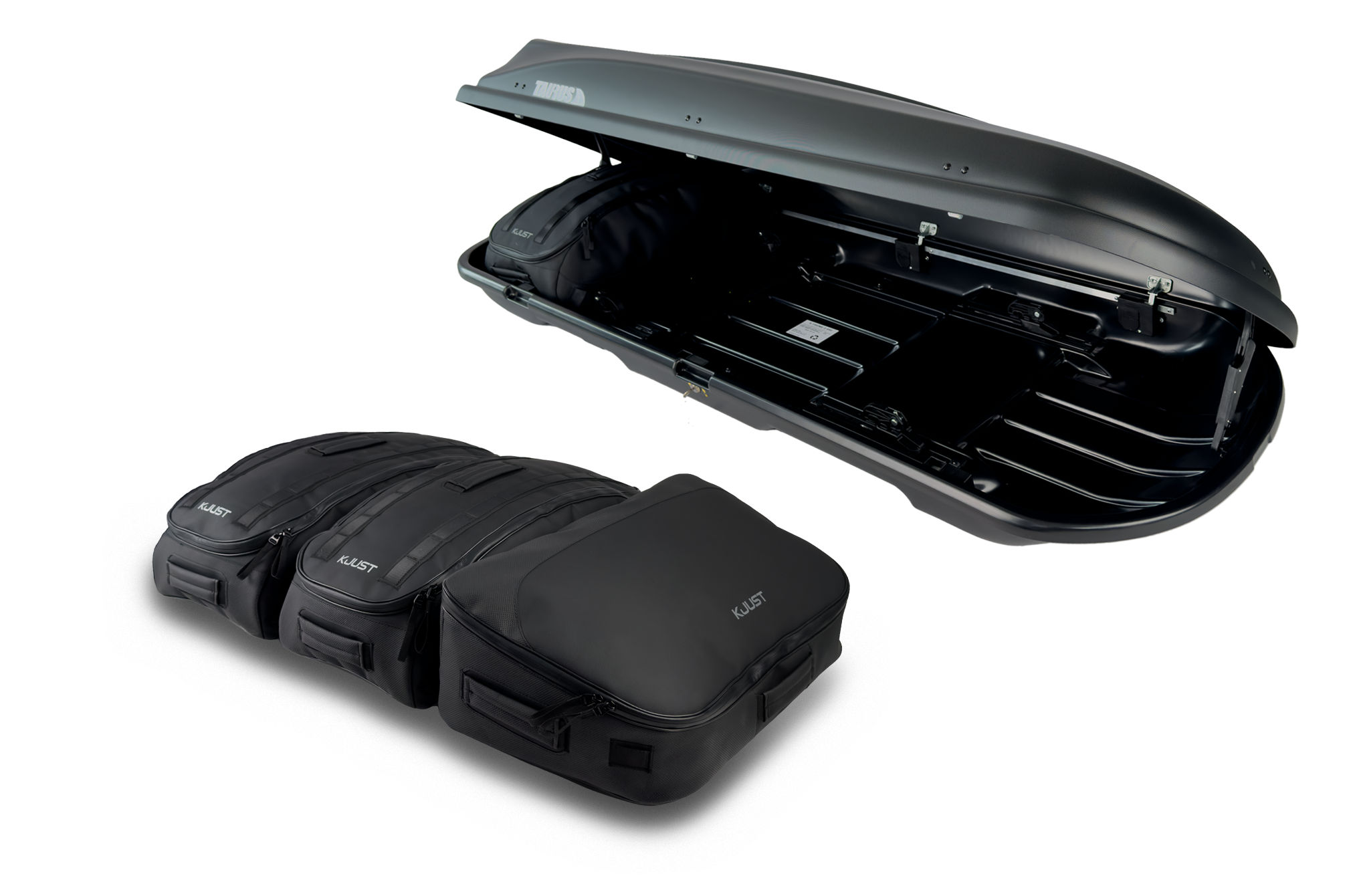Torby KJUST PRO do boksu dachowego Taurus Xtreme II 450 — komplet toreb
