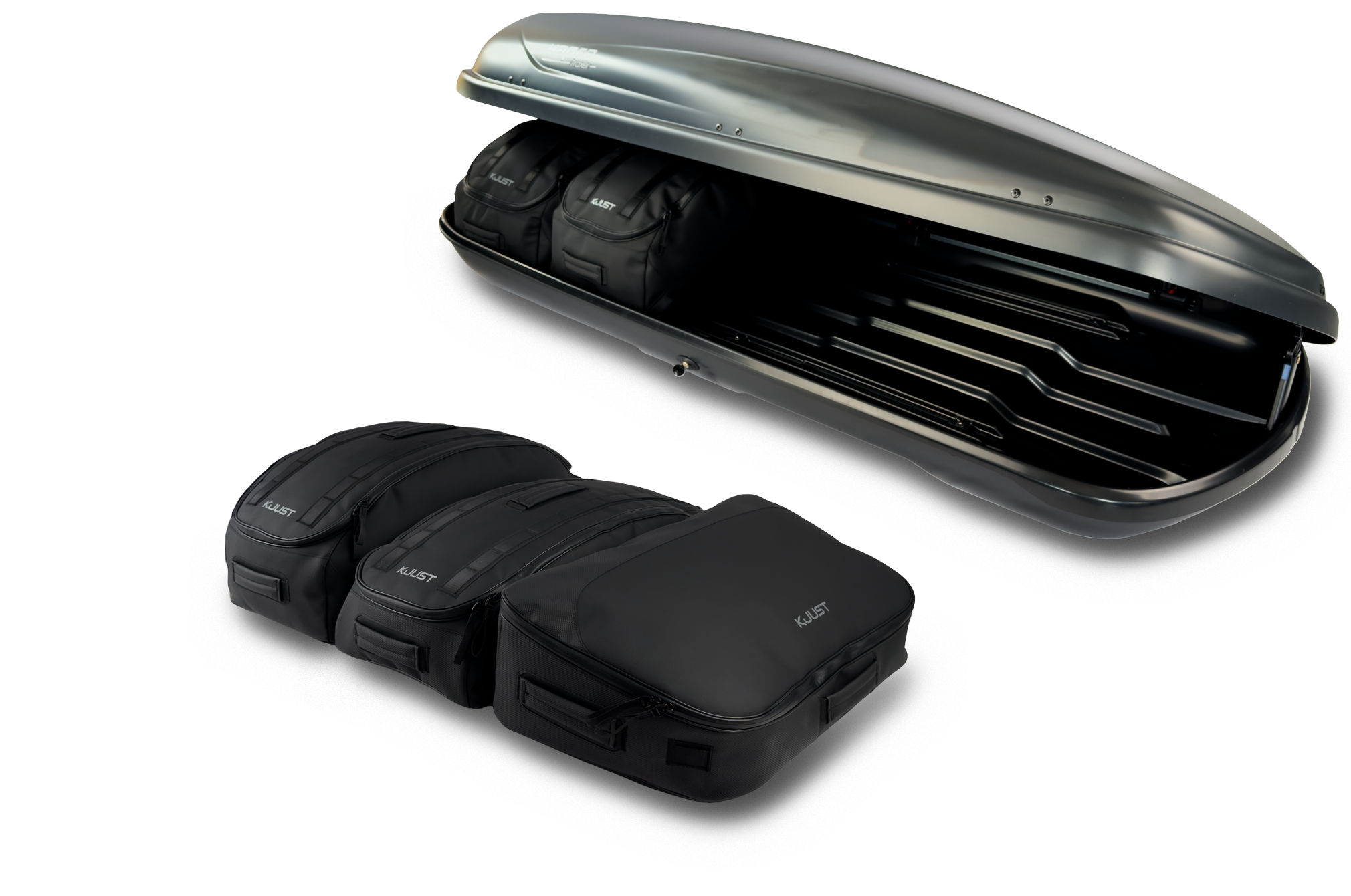 Torby KJUST PRO do boksu dachowego Interpack Traxer 8.6 — komplet toreb
