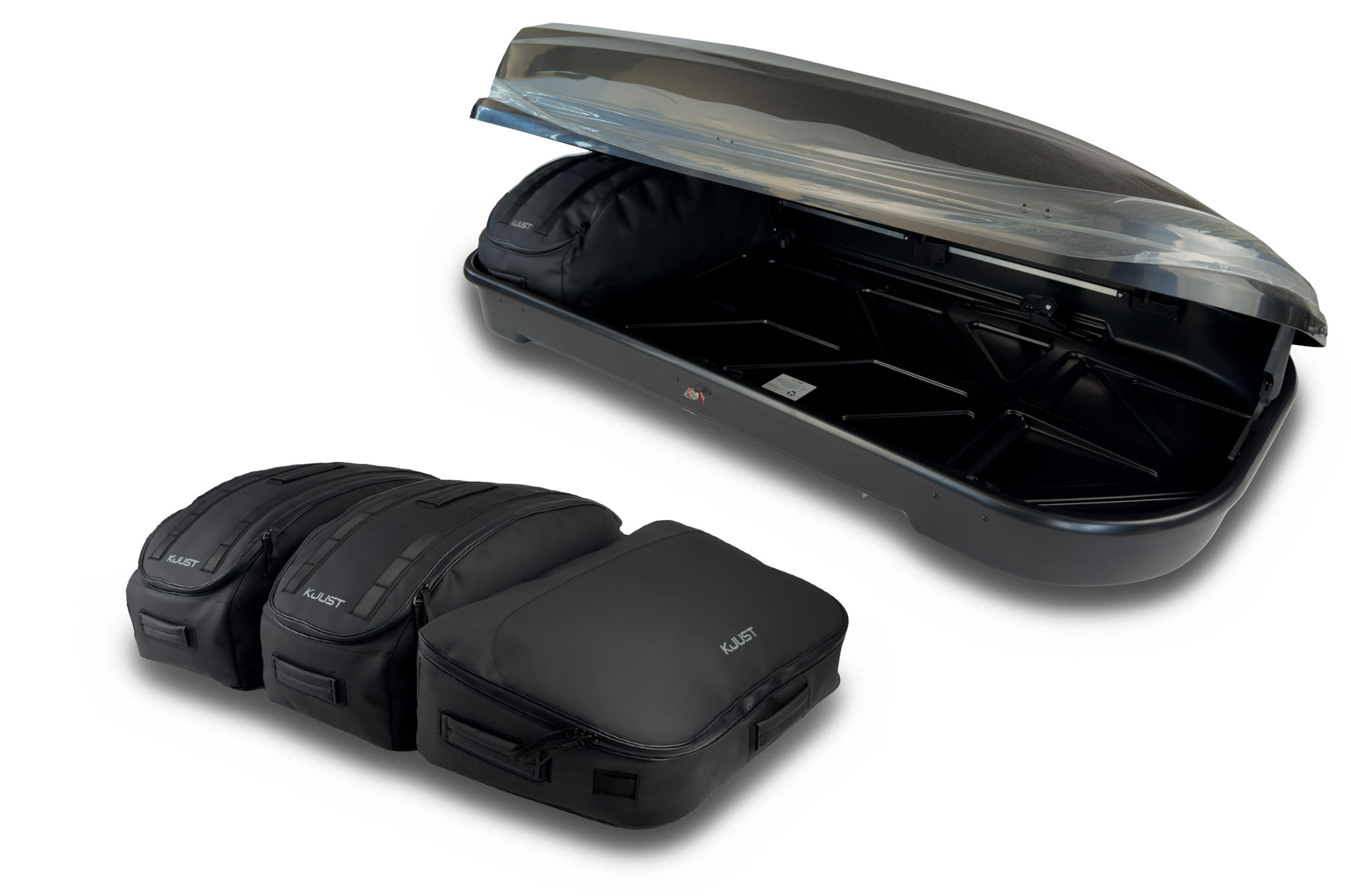 Torby KJUST PRO do boksu dachowego Junior FL 580 — komplet toreb