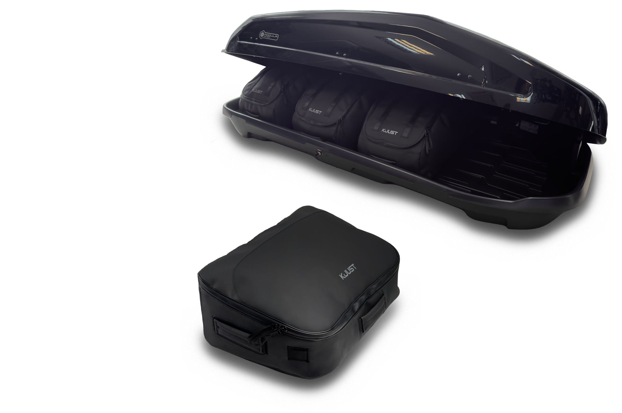 Torby KJUST PRO do boksu dachowego Modula EVO 550 — komplet toreb