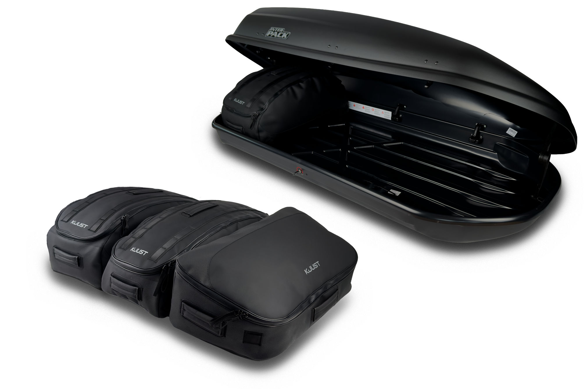 Torby KJUST PRO do boksu dachowego Interpack Torino 460 — komplet toreb