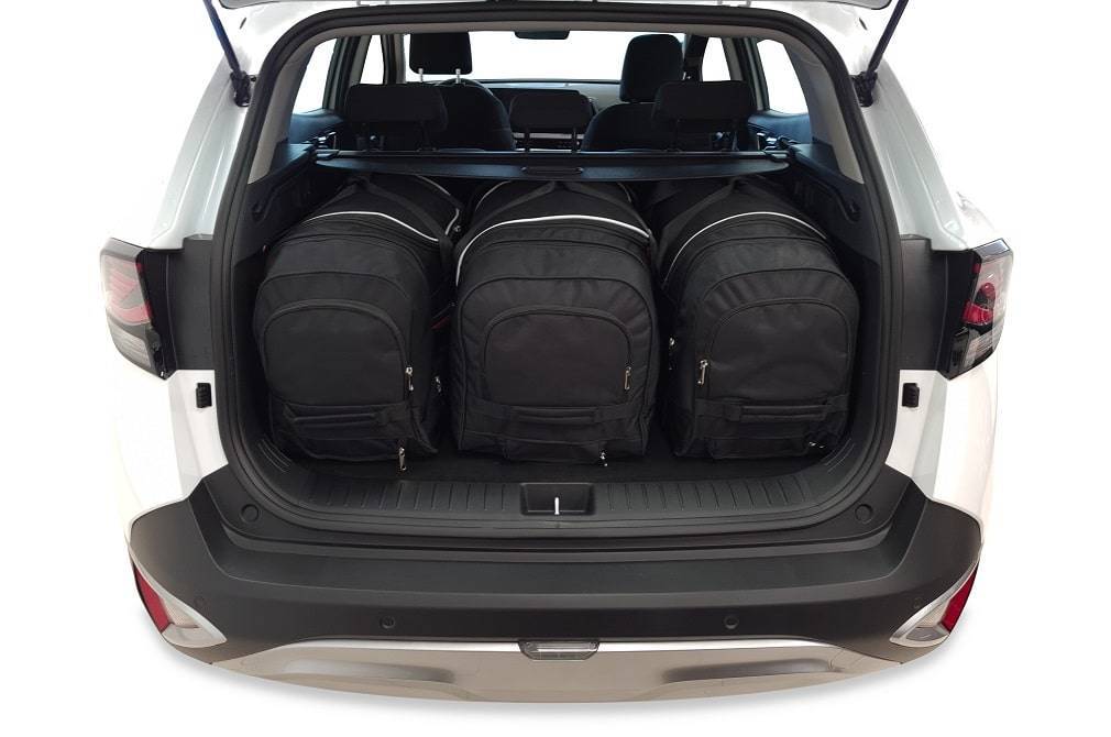 Torby KJUST TROLLEY do Kia Sportage Plug-In Hybrid V — zestaw ułożony w bagażniku
