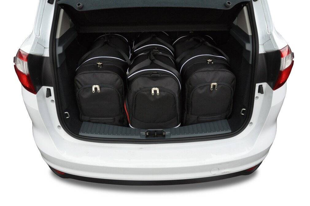 Torby KJUST SPORT do Ford C-Max Minivan II — zestaw ułożony w bagażniku