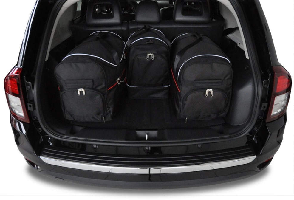 Torby KJUST SPORT do Jeep Compass I (MK49) — torby wyjmowane z bagażnika krok po kroku