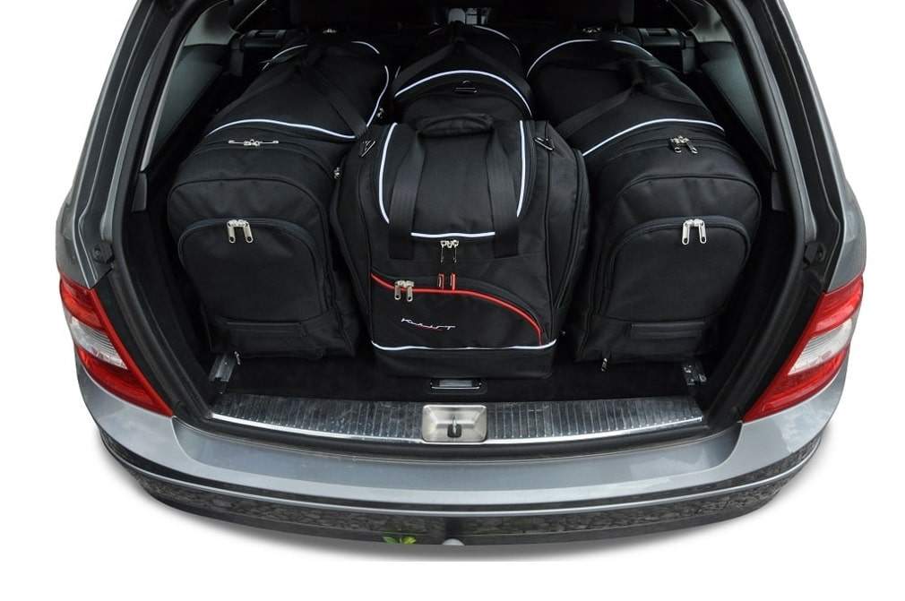 Torby KJUST SPORT do Mercedes-Benz C Estate S204 — zestaw ułożony w bagażniku