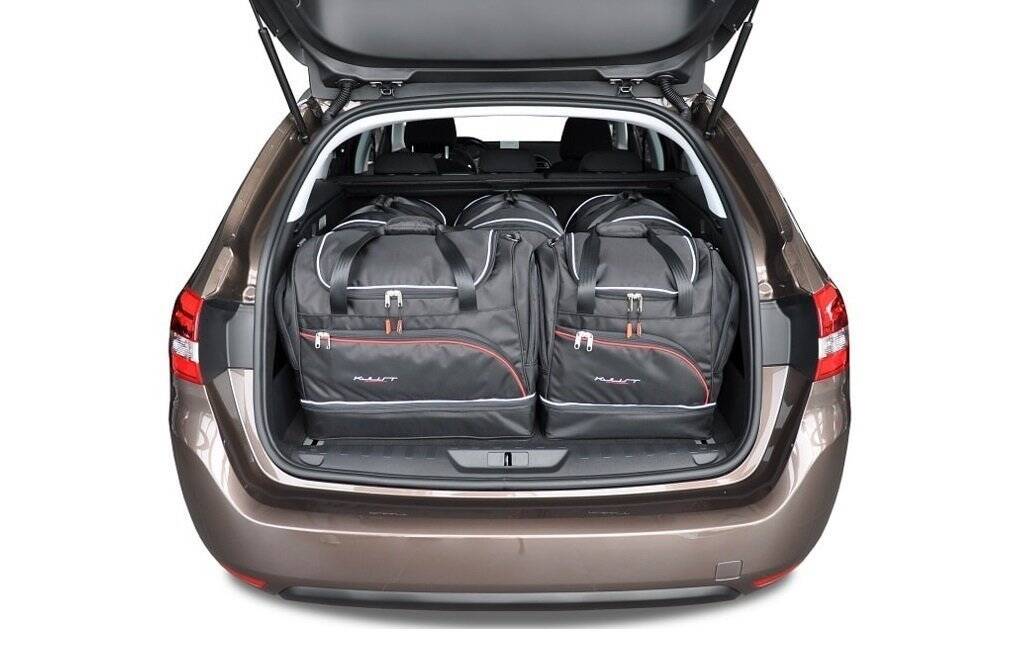 Torby KJUST SPORT do Peugeot 308 SW II (T9) — zestaw ułożony w bagażniku