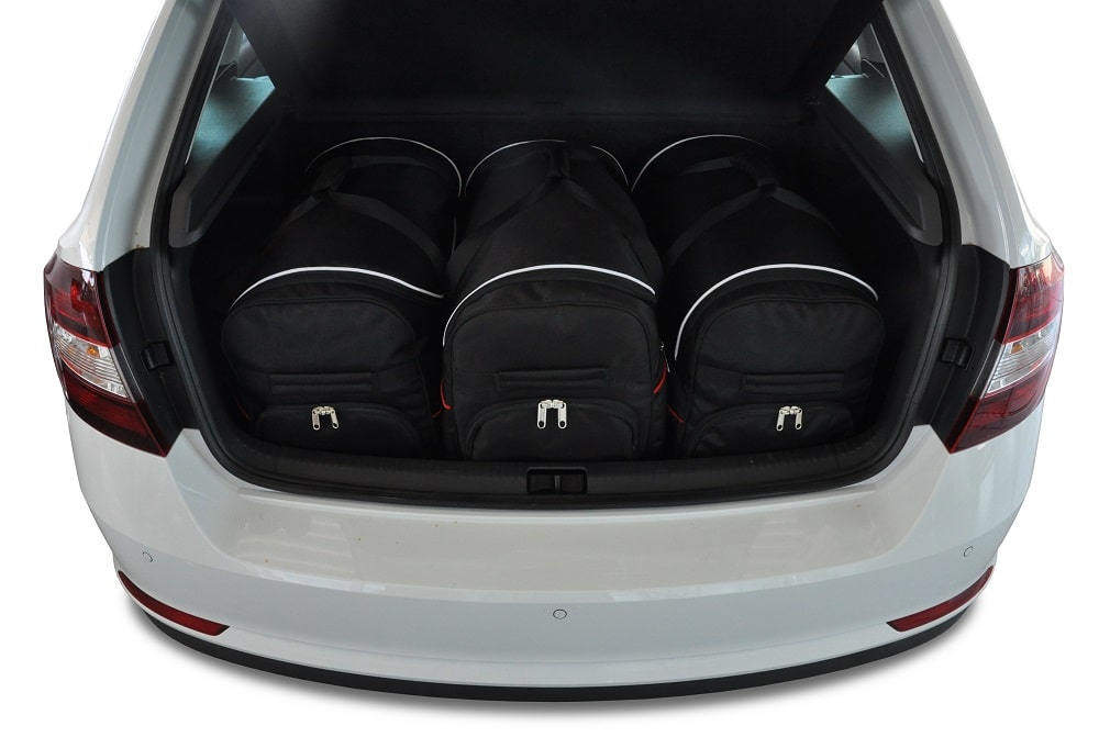 Torby KJUST TROLLEY do Skoda Rapid Spaceback II — zestaw ułożony w bagażniku