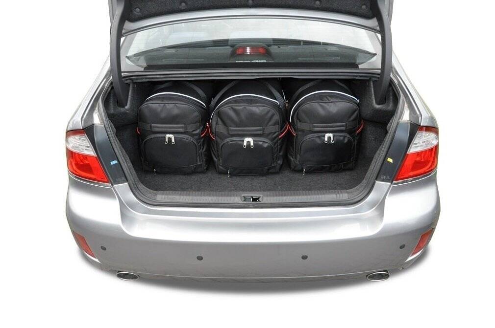 Torby KJUST SPORT do Subaru Legacy Limousine IV (BL) — torby wyjmowane z bagażnika krok po kroku