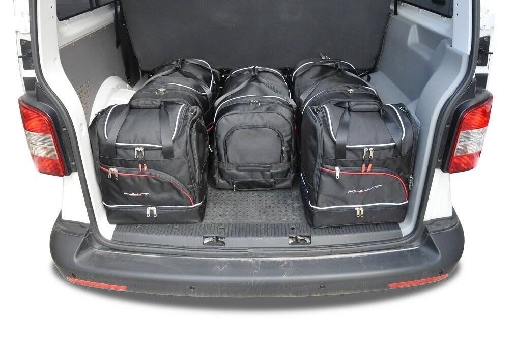 Torby KJUST SPORT do Volkswagen Caravelle T5 — torby wyjmowane z bagażnika krok po kroku