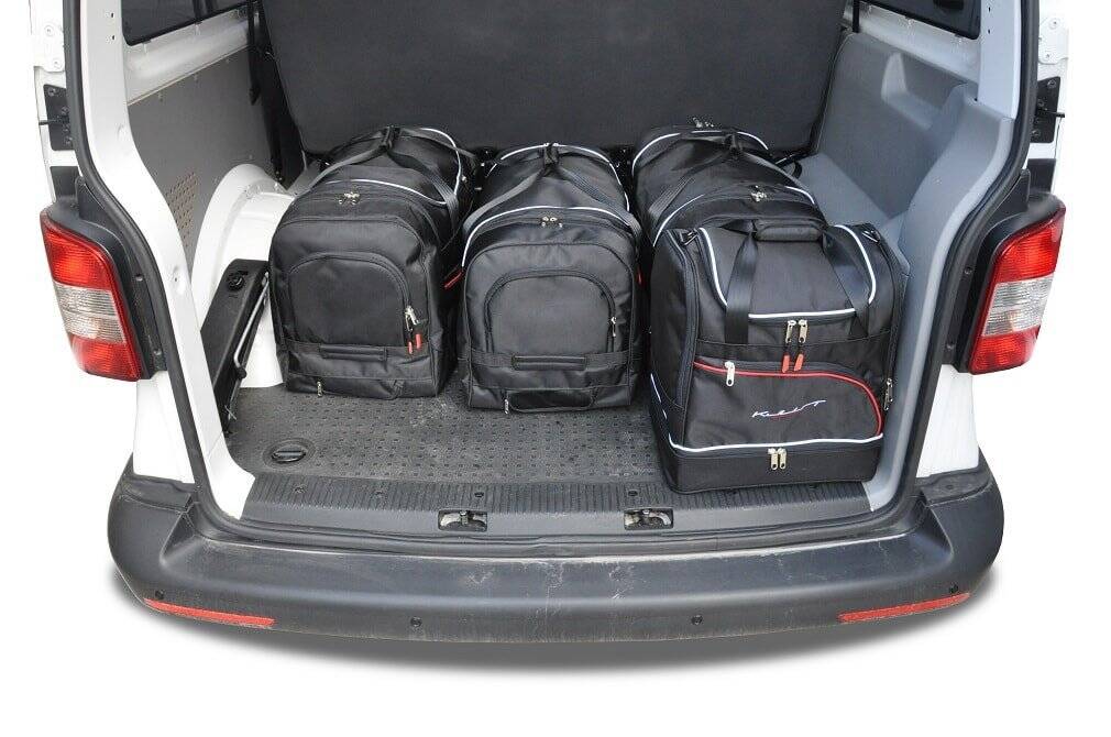Torby KJUST SPORT do Volkswagen Caravelle T5 — torby wyjmowane z bagażnika krok po kroku