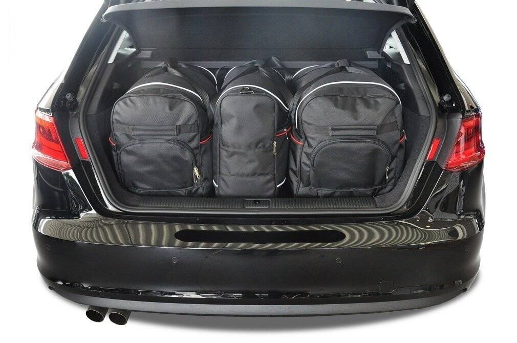 Torby KJUST AERO do Audi A3 Hatchback/Sportback 8V — zestaw ułożony w bagażniku