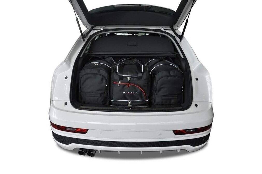 Torby KJUST SPORT do Audi Q3 / RS Q3 I (8U) — zestaw ułożony w bagażniku