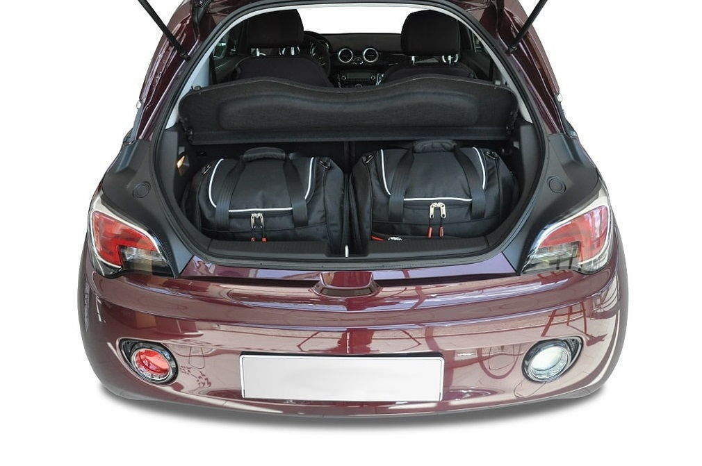 Torby KJUST SPORT do Opel Adam A (M13) — zestaw ułożony w bagażniku