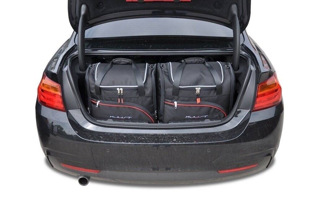 Torby KJUST SPORT do BMW 4 / M4 Coupe F32 — zestaw ułożony w bagażniku