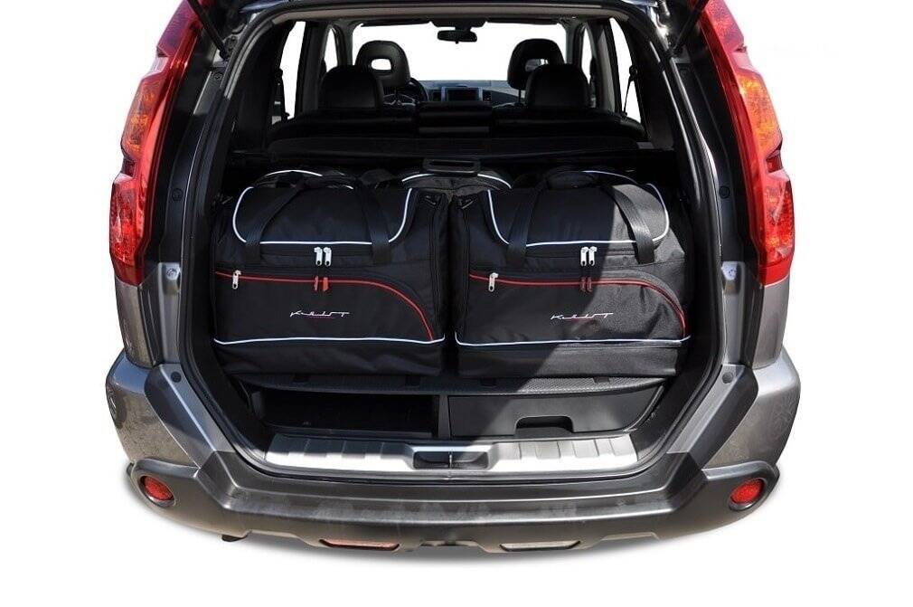 Torby KJUST SPORT do Nissan X-Trail II — zestaw ułożony w bagażniku