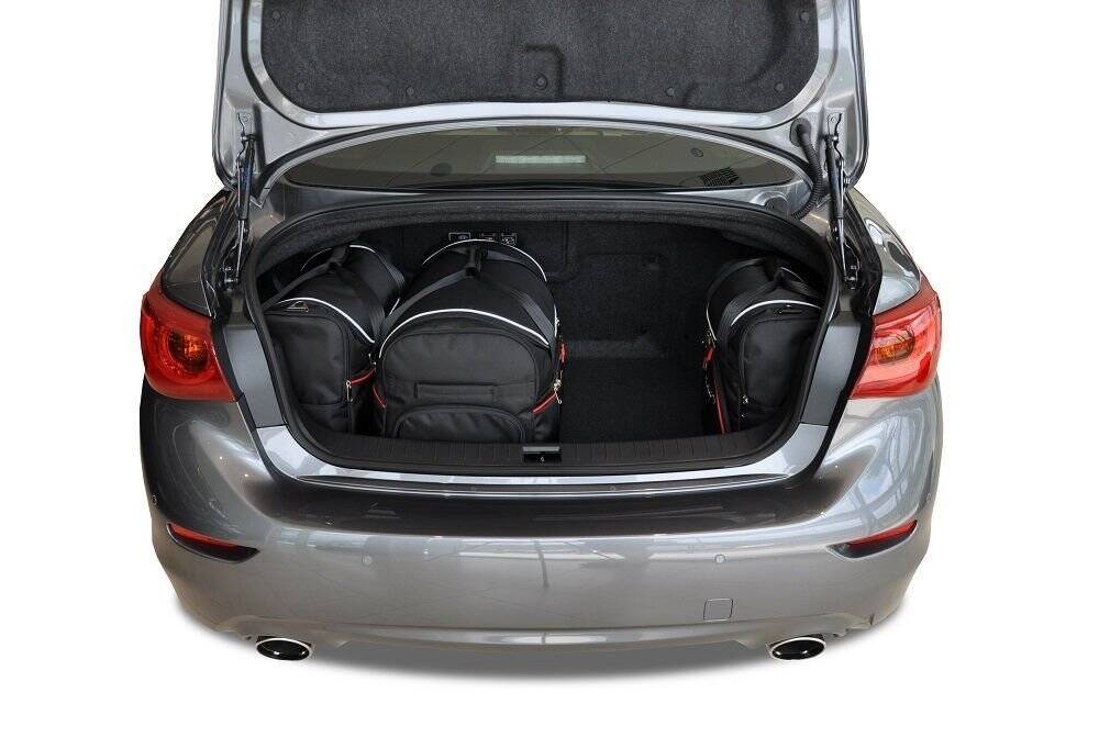 Torby KJUST AERO do Infiniti Q50 Hybrid V37 — torby wyjmowane z bagażnika krok po kroku