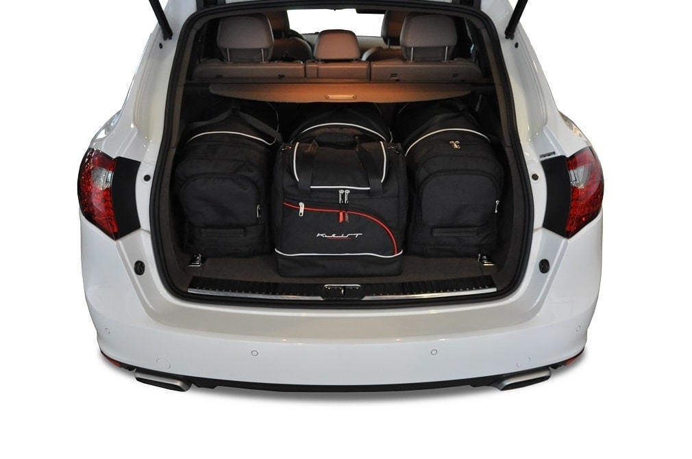 Torby KJUST SPORT do Porsche Cayenne II (92A) — zestaw ułożony w bagażniku
