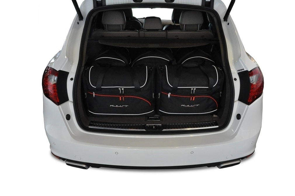 Torby KJUST AERO do Porsche Cayenne II (92A) — zestaw ułożony w bagażniku