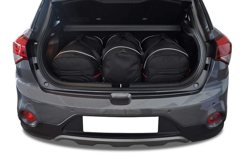 Torby KJUST SPORT do Hyundai i20 Hatchback / Active II — zestaw ułożony w bagażniku