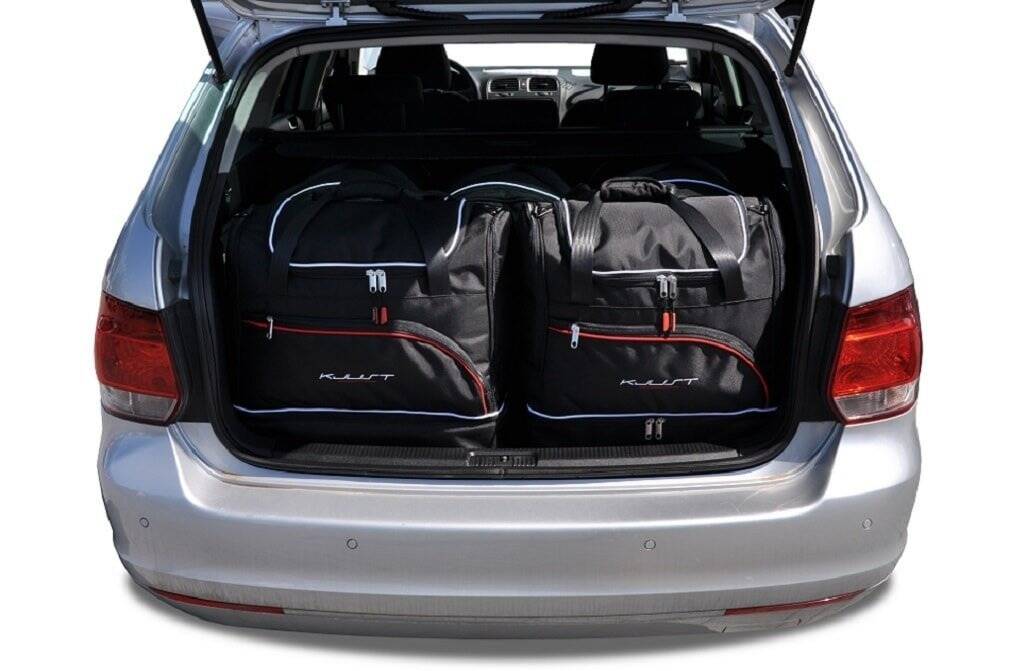 Torby KJUST SPORT do Volkswagen Golf Variant VI — zestaw ułożony w bagażniku