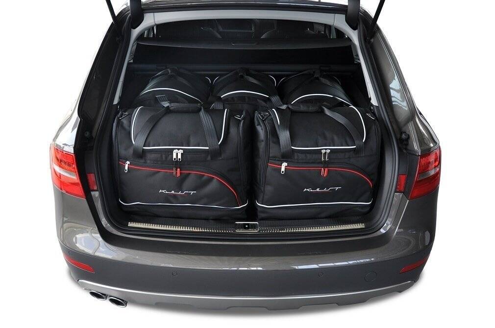 Torby KJUST SPORT do Audi A4 Allroad Quattro B8 — zestaw ułożony w bagażniku
