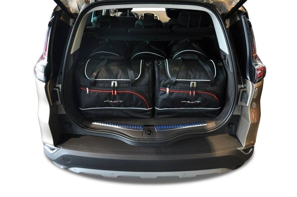 Torby KJUST SPORT do Renault Espace V — zestaw ułożony w bagażniku