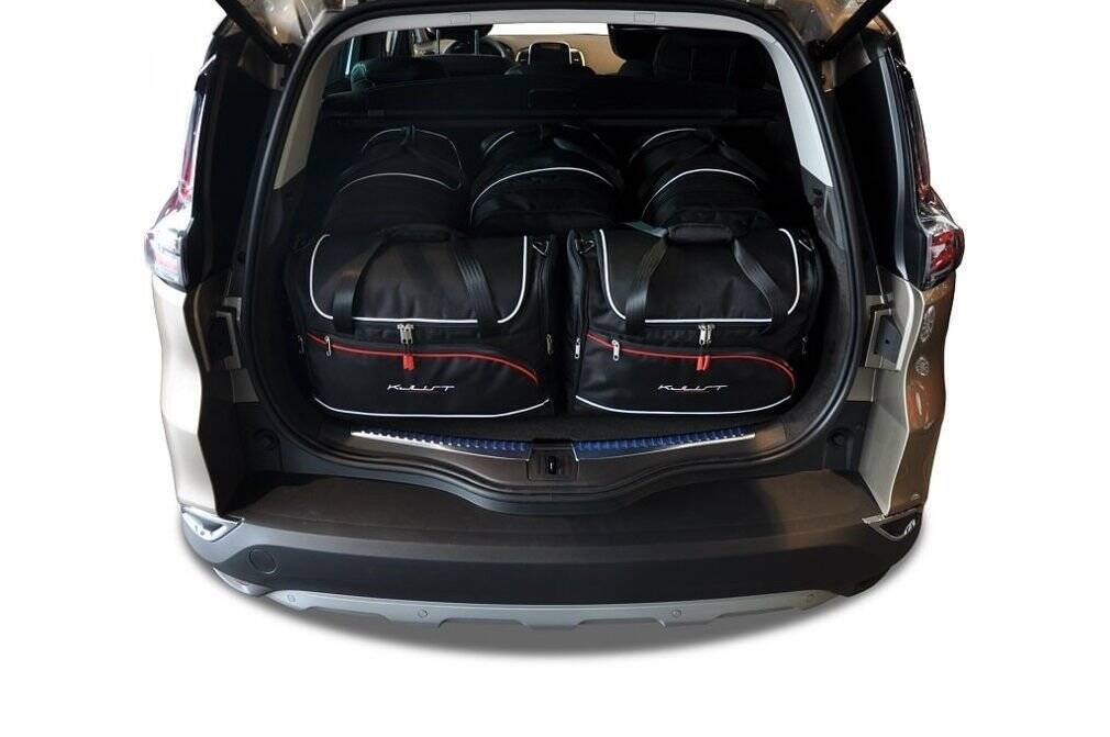 Torby KJUST AERO do Renault Espace V — zestaw ułożony w bagażniku