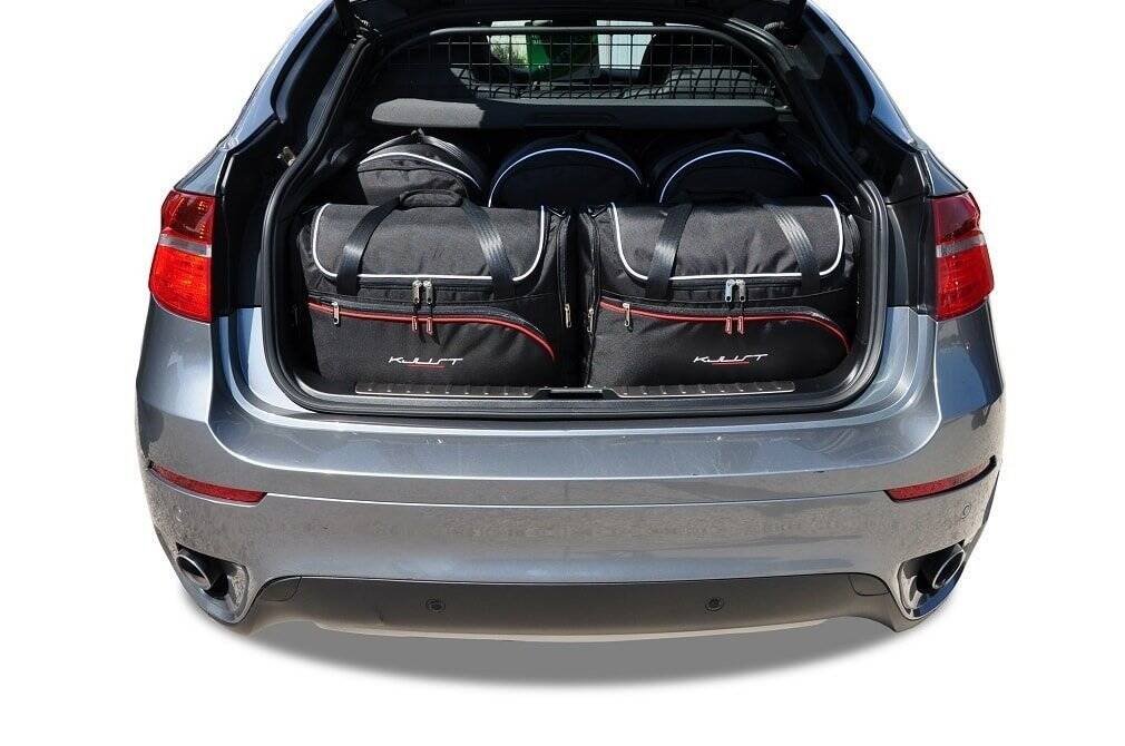 Torby KJUST AERO do BMW X6 / X6 M E71 — zestaw ułożony w bagażniku