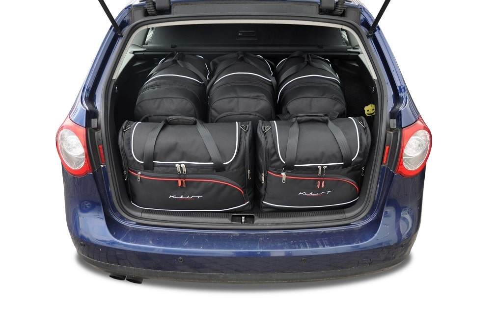 Torby KJUST AERO do Volkswagen Passat Variant B6 — zestaw ułożony w bagażniku