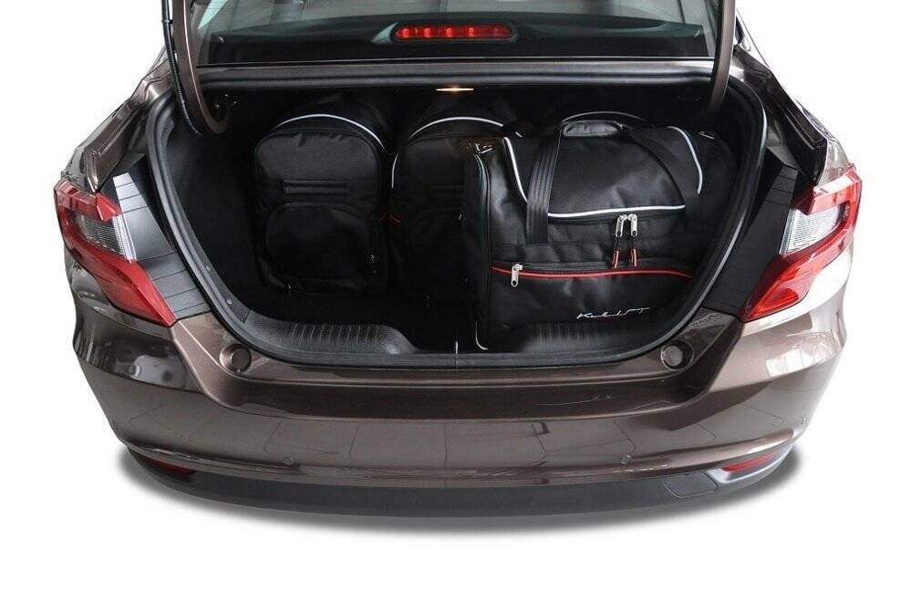 Torby KJUST SPORT do Fiat Tipo Limousine II — torby wyjmowane z bagażnika krok po kroku