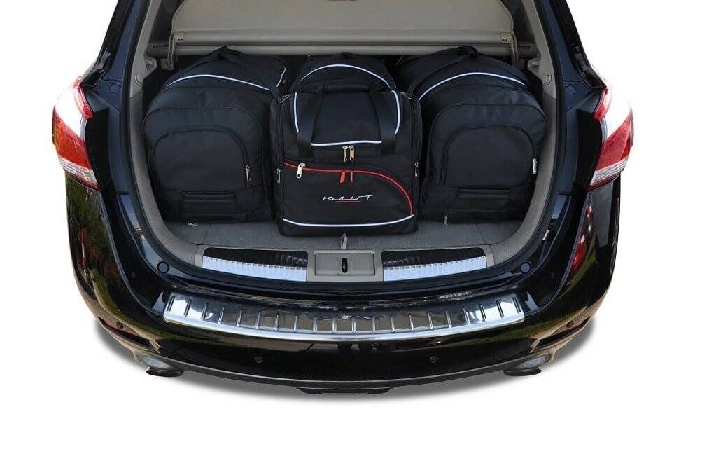 Torby KJUST AERO do Nissan Murano II (Z51) — zestaw ułożony w bagażniku