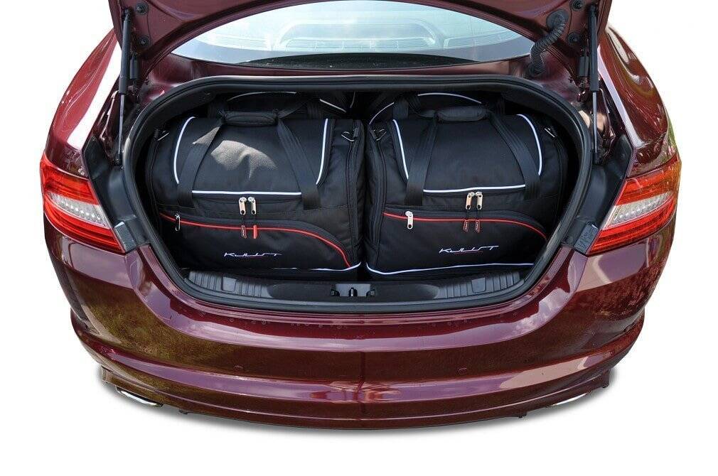Torby KJUST SPORT do Jaguar XF / XFR Limousine X250 — zestaw ułożony w bagażniku