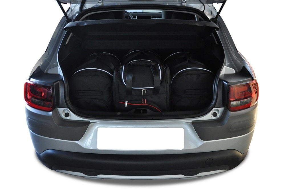 Torby KJUST SPORT do Citroen C4 Cactus I — zestaw ułożony w bagażniku