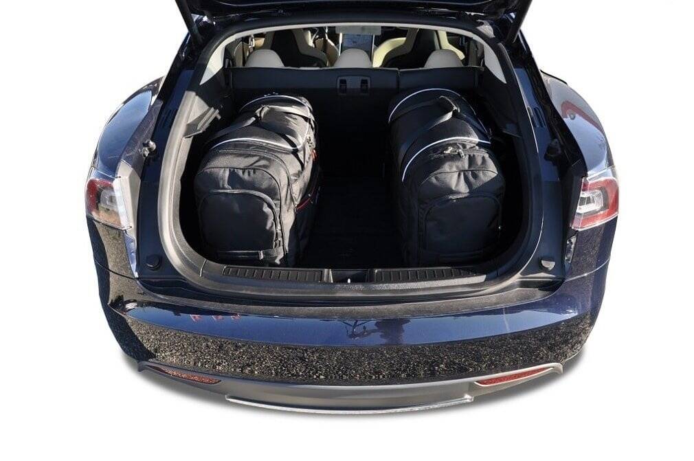 Torby KJUST SPORT do Tesla Model S I (5YJS) — torby wyjmowane z bagażnika krok po kroku