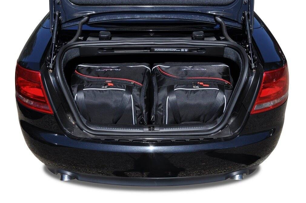 Torby KJUST AERO do Audi A4 / S4 / RS4 Cabrio B7 — zestaw ułożony w bagażniku
