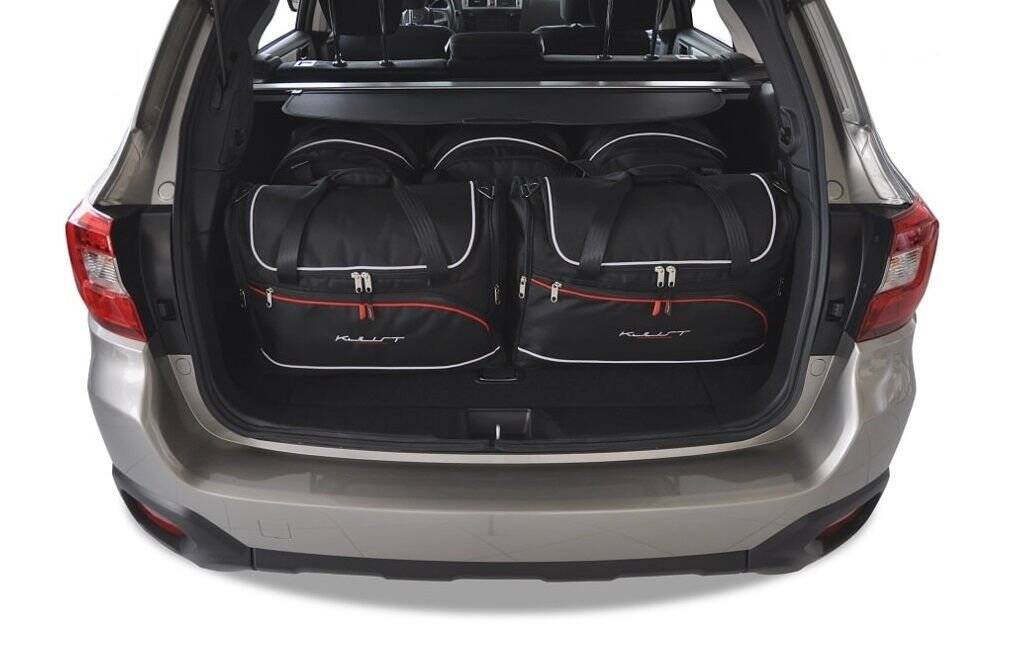 Torby KJUST AERO do Subaru Outback V (BS) — zestaw ułożony w bagażniku