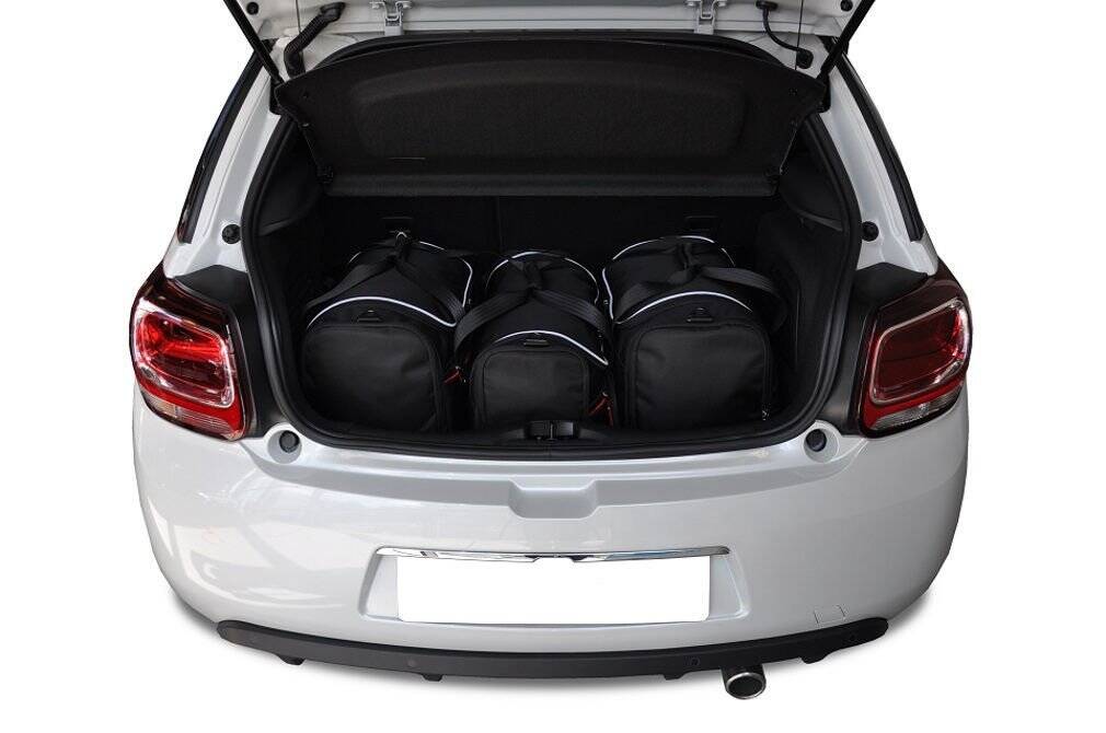 Torby KJUST AERO do Citroen DS3 Hatchback I (SA) — zestaw ułożony w bagażniku