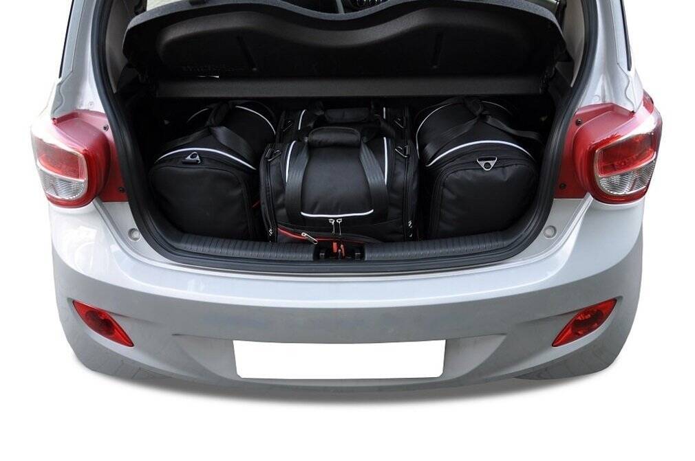 Torby KJUST AERO do Hyundai i10 Hatchback II — zestaw ułożony w bagażniku