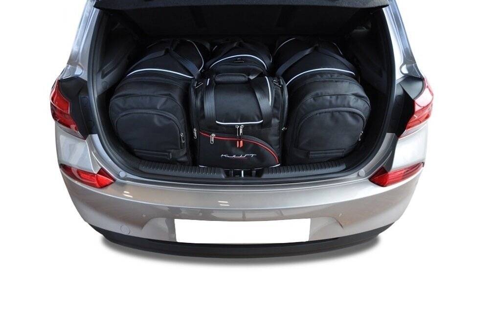 Torby KJUST AERO do Hyundai i30 Hatchback III — zestaw ułożony w bagażniku
