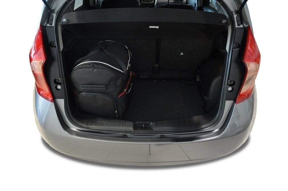 Torby KJUST SPORT do Nissan Note II (E12) — torby wyjmowane z bagażnika krok po kroku