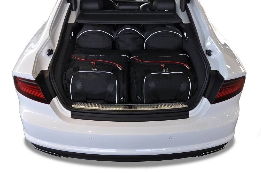 Torby KJUST SPORT do Audi A7 / S7 / RS7 Sportback I (4G8) — zestaw ułożony w bagażniku