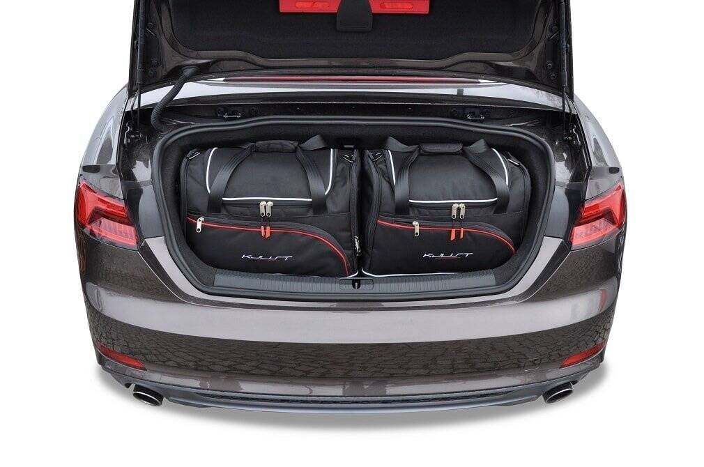 Torby KJUST AERO do Audi A5 / S5 Cabrio F5 — zestaw ułożony w bagażniku