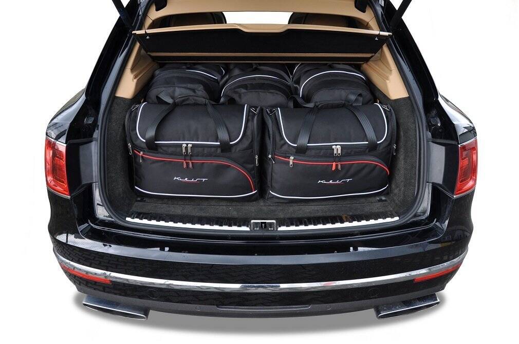 Torby KJUST AERO do Bentley Bentayga I (4V1) — zestaw ułożony w bagażniku