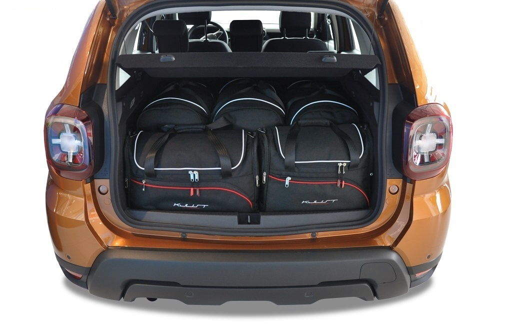 Torby KJUST AERO do Dacia Duster II — zestaw ułożony w bagażniku