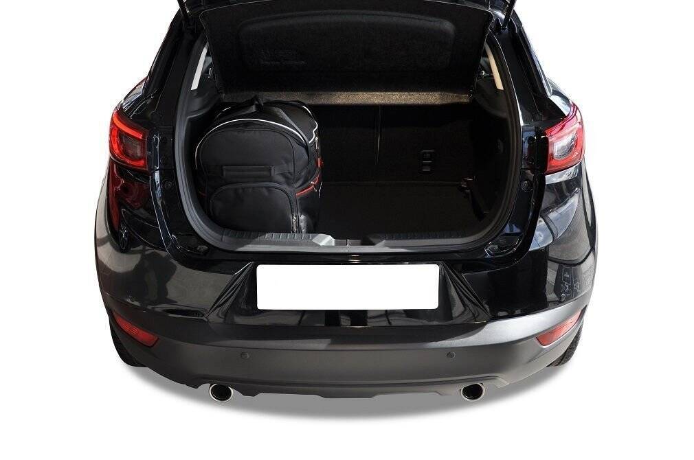 Torby KJUST SPORT do Mazda CX-3 Crossover I (DK) — torby wyjmowane z bagażnika krok po kroku