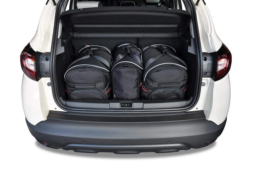 Torby KJUST SPORT do Renault Captur Crossover I — zestaw ułożony w bagażniku