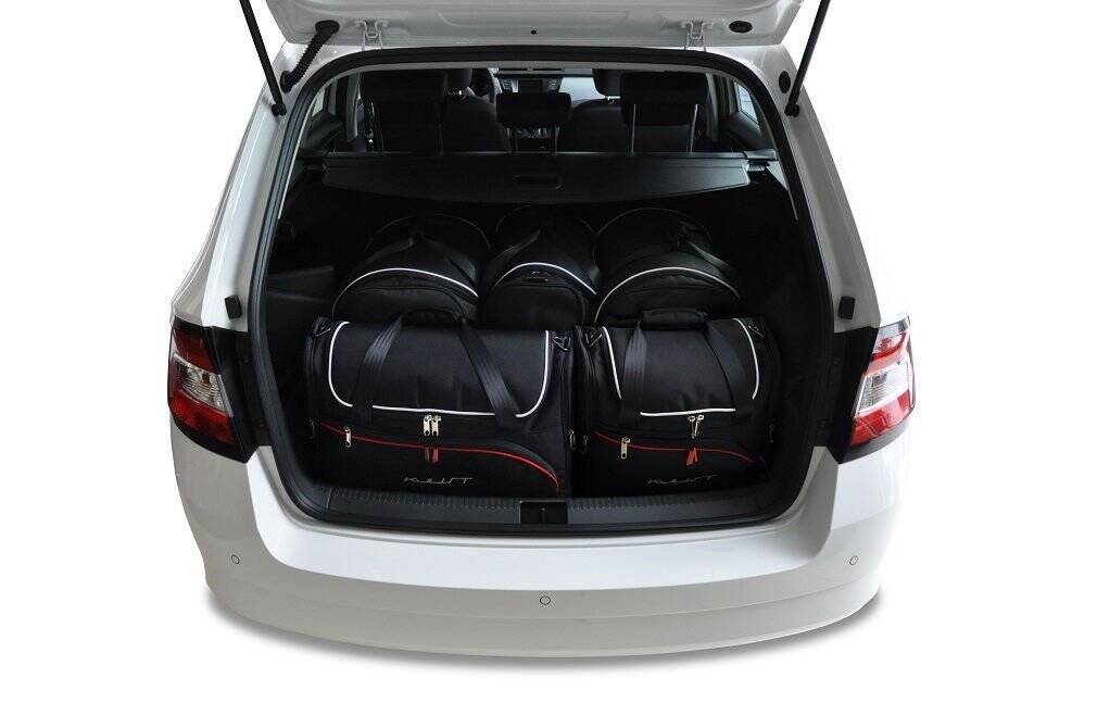 Torby KJUST AERO do Skoda Fabia Kombi III — zestaw ułożony w bagażniku