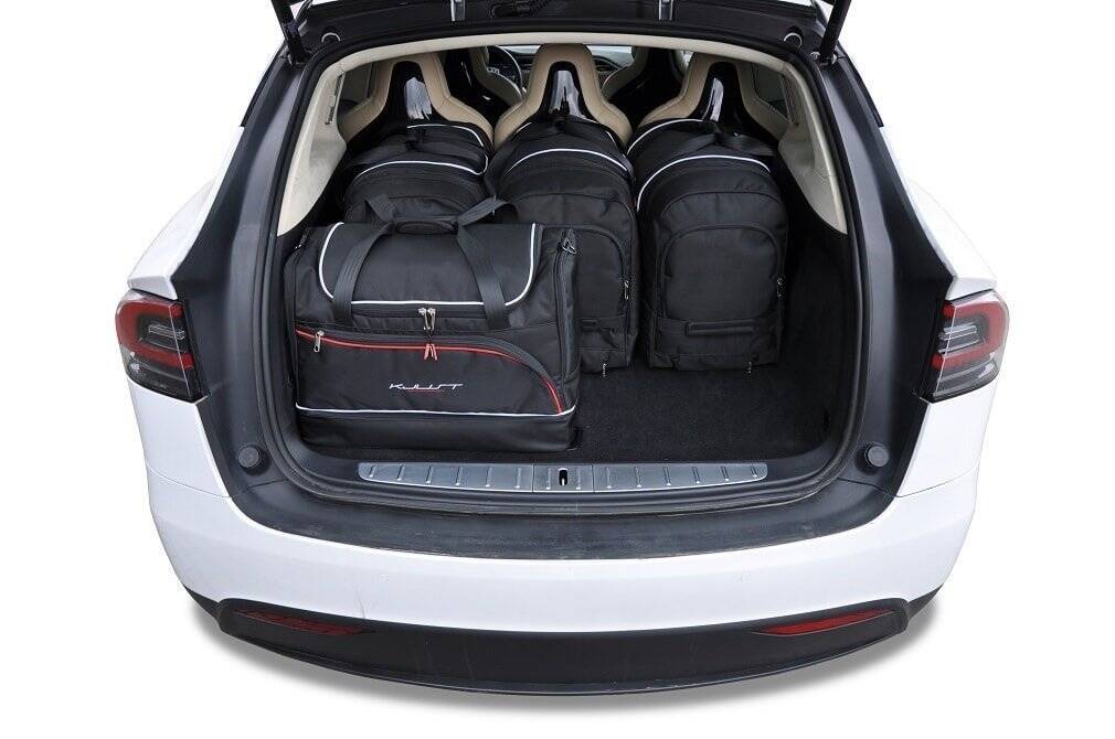 Torby KJUST SPORT do Tesla Model X I (5YJX) — torby wyjmowane z bagażnika krok po kroku