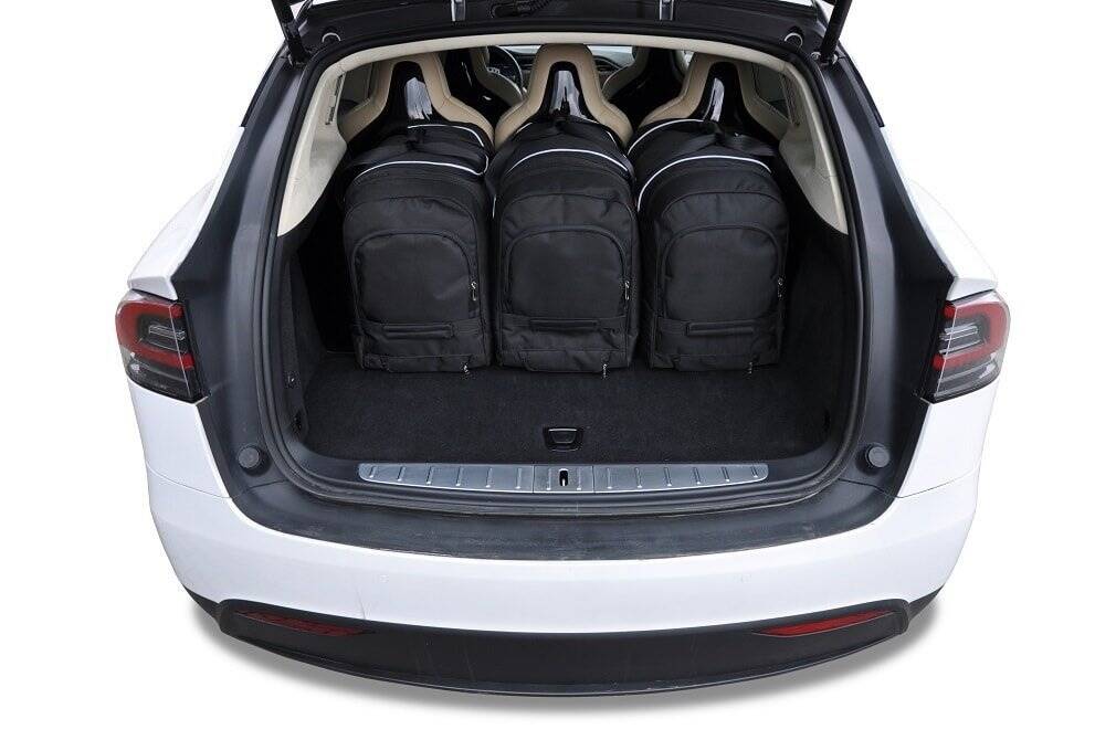 Torby KJUST SPORT do Tesla Model X I (5YJX) — torby wyjmowane z bagażnika krok po kroku