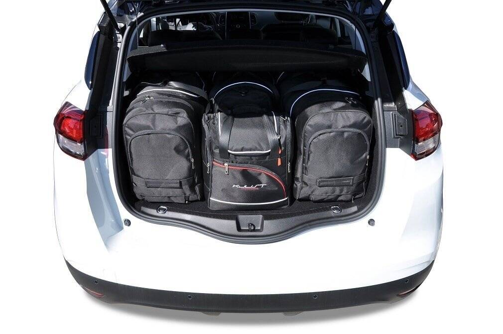 Torby KJUST SPORT do Renault Scenic IV — zestaw ułożony w bagażniku